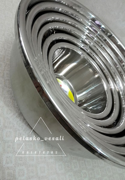 لگن استیل 6 پارچه اصل آلمان برند یونیک مدل ستاره لبه دار unique 6pc