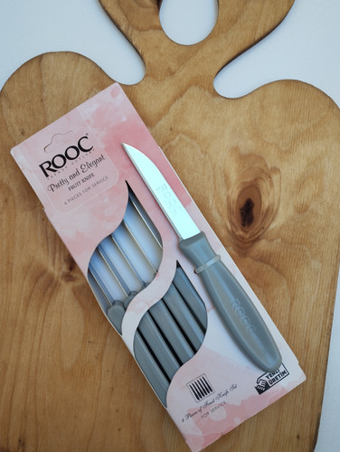 کارد میوه خوری 6 نفره دسته مات برند روک ROOC KNIFE