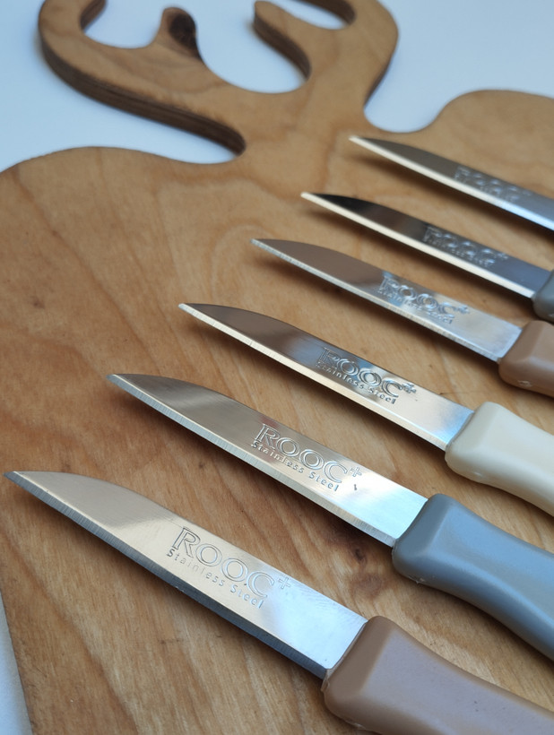 کارد میوه خوری 6 نفره دسته مات برند روک ROOC KNIFE