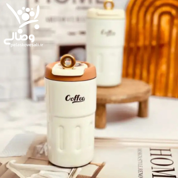 تراول ماگ دوجداره برند کافی مدل درجه دار هوشمند گنجایش500میلی لیتر کدcoffee mag 500ml s