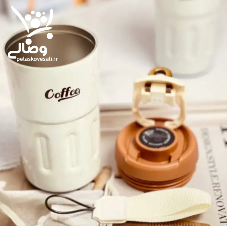 تراول ماگ دوجداره برند کافی مدل درجه دار هوشمند گنجایش500میلی لیتر کدcoffee mag 500ml s
